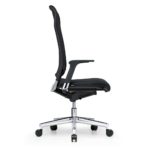 Xantos X362, Chefsessel, Bürodrehstuhl, mit Armlehnen, hoher Rücken, schwarz, Seitenansicht